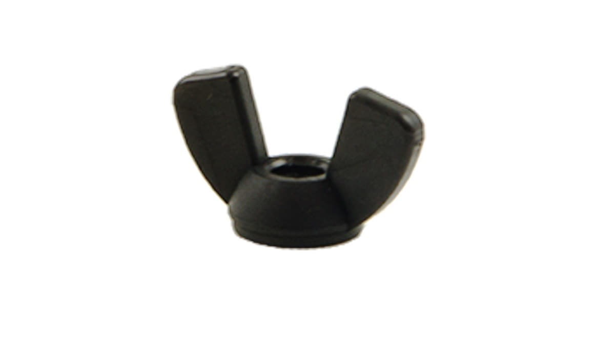 Nut, 1/4-20 Unc Nylon Wing Black